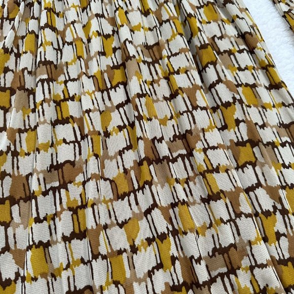 BCBGMaxazria Women's Boho Bell Sleeve Sheer Lined Mini Dress Size XS Gold Brown - Picture 4 of 11